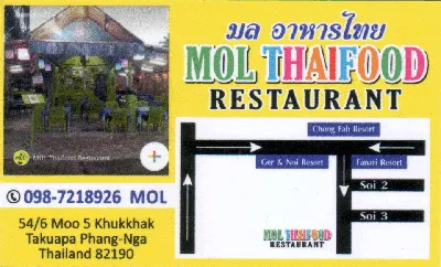 Mol Thaifood Restaurant in Khao Lak, Bang Niang, Thailand - exterior view